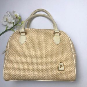 Etienne Aigner Vintage Woven Bowling Bag